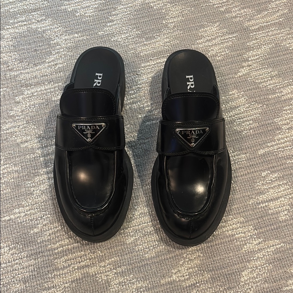 Prada women’s glossy loafers 2024